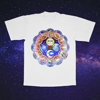 Image 1 of CLASSIC KICKS X JERRY JASPAR 1987 ZODIAC WHEEL T-SHIRT