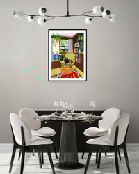 Image 2 of Hilary Pecis - Big Boy, Giclee Print, Pets Contemporary Art, Cat Wall Decor, Flowers Interior