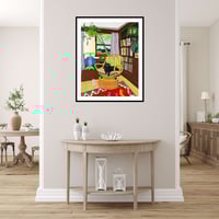 Image 3 of Hilary Pecis - Big Boy, Giclee Print, Pets Contemporary Art, Cat Wall Decor, Flowers Interior