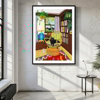Image 5 of Hilary Pecis - Big Boy, Giclee Print, Pets Contemporary Art, Cat Wall Decor, Flowers Interior