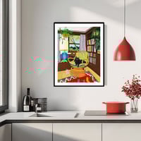 Image 6 of Hilary Pecis - Big Boy, Giclee Print, Pets Contemporary Art, Cat Wall Decor, Flowers Interior