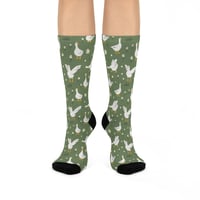 Image 1 of Goose Day Cushioned Crew Socks — Fun Novelty Animal Socks