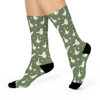 Image 2 of Goose Day Cushioned Crew Socks — Fun Novelty Animal Socks