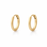 Image 1 of Soft Orbit Huggie Hoop Earrings