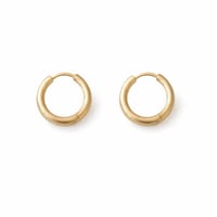 Image 2 of Soft Orbit Huggie Hoop Earrings