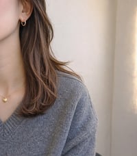 Image 3 of Soft Orbit Huggie Hoop Earrings