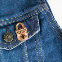 Image 2 of Stay Home Club x AF - Keeping Me Out Enamel Pin