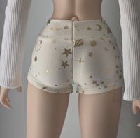 Image 2 of Beige Galaxy Hot Pants