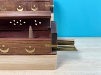 Image 3 of Natural Wood Incense & Cone Holder - Large