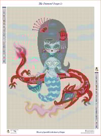 Image 3 of Baby Mermaid with Dragon Full Size Diamond Painting by Miss Fluff