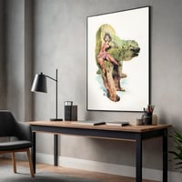 Image 1 of "Drowning Inside" Framed Canvas Print 