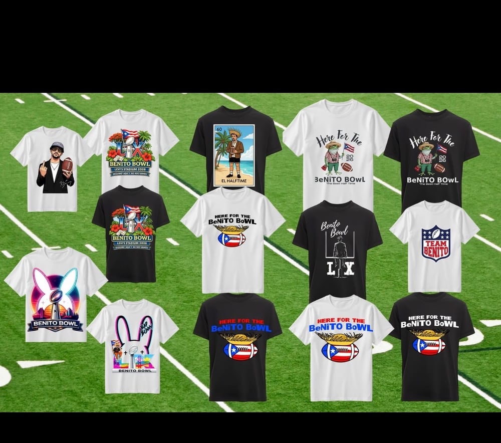 Image of Bad Bunny Super Bowl shirts