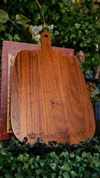 Image 3 of 👑The Armored Kingdom Signature Engraved Walnut Cutting Board - 100% Sustainable American Wood