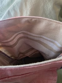 Image 5 of Linen Small Tote Bag in Peachy Patchwork 
