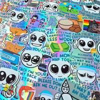 Image 1 of Funny Holographic Stickers
