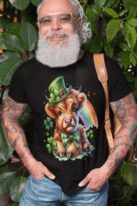 Image 2 of Patrick's Day Highland Cow T-Shirt