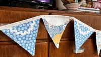 Image 1 of Vintage Blue Patchwork Bunting
