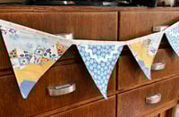 Image 2 of Vintage Blue Patchwork Bunting