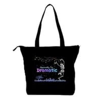 Image 1 of "Apparently, I'm Dramatic" Heavy Cotton Canvas Tote Bag