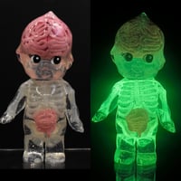 Image 1 of 4.5inch Anatomy Glow in the Dark Skeleton Kewpie Double Cast Resin Figure (Plus Mystery Mini Figure)