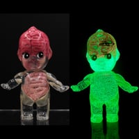 Image 1 of 3 inch Glow in the Dark Anatomy Skeleton Kewpie Double Cast Resin Figure 