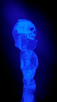 Image 8 of X-Ray Kewpie Purple Skull and Skeleton Glow in the Dark 3 inch Double Cast Resin Figure
