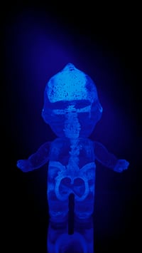 Image 10 of X-Ray Kewpie Purple Skull and Skeleton Glow in the Dark 3 inch Double Cast Resin Figure