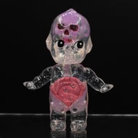 Image 3 of X-Ray Kewpie Purple Skull and Skeleton Glow in the Dark 3 inch Double Cast Resin Figure