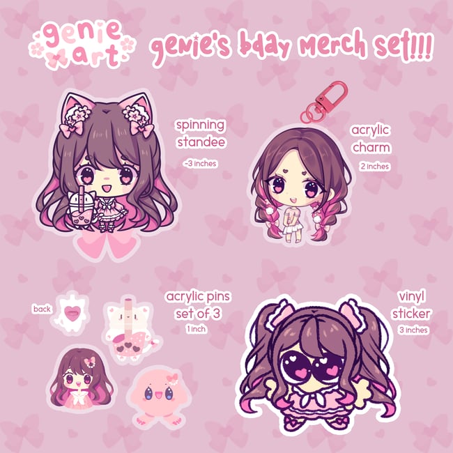 genie's bday merch set!