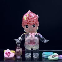 Image 2 of Valentines Day Love Potion Double Cast Kewpie Resin Figure Green and Red Glow in the Dark Skeleton