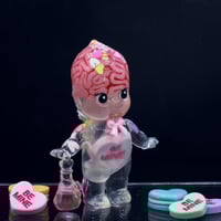 Image 6 of Valentines Day Love Potion Double Cast Kewpie Resin Figure Green and Red Glow in the Dark Skeleton