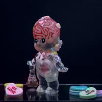 Image 9 of Valentines Day Love Potion Double Cast Kewpie Resin Figure Green and Red Glow in the Dark Skeleton