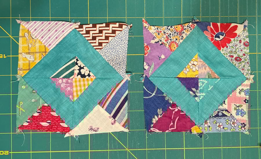 Image of 2–5 1/2” blocks—1938 ‘BLOCKADE’ pattern