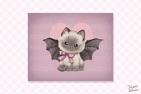 Image 1 of Strange Sweeties Bat Kitten 8x10" Poster Print 