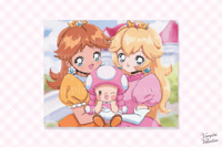 Image 1 of 90s Anime Aesthetic Mushroom Girls 8x10"  Poster Print