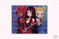 Image 1 of 90s Anime Aesthetic Hex Grrls 8x10" Poster Print