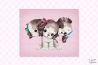 Image 1 of Strange Sweeties Three Headed Pup Cerberus 8x10" Poster Print