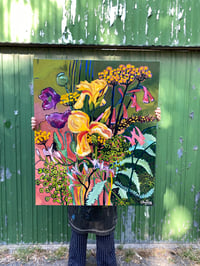 Iris, Poppies and Tansy 