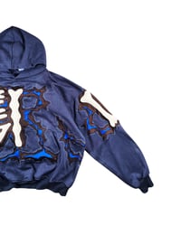 Image 6 of Re-worked 1 of 1 Cracky Exposed Bones Hoodie size XL
