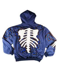 Image 7 of Re-worked 1 of 1 Cracky Exposed Bones Hoodie size XL