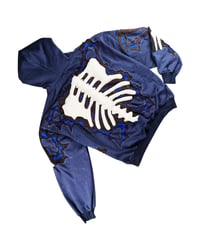Image 8 of Re-worked 1 of 1 Cracky Exposed Bones Hoodie size XL