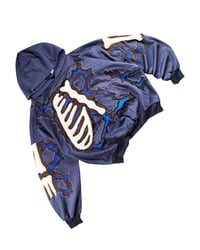 Image 4 of Re-worked 1 of 1 Cracky Exposed Bones Hoodie size XL