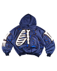 Image 1 of Re-worked 1 of 1 Cracky Exposed Bones Hoodie size XL