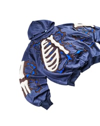 Image 2 of Re-worked 1 of 1 Cracky Exposed Bones Hoodie size XL