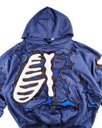 Image 5 of Re-worked 1 of 1 Cracky Exposed Bones Hoodie size XL