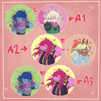 Image 2 of PREORDER TIL 3/5! Deltarune Romance Chain Button Pins