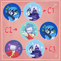 Image 4 of PREORDER TIL 3/5! Deltarune Romance Chain Button Pins