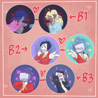 Image 3 of PREORDER TIL 3/5! Deltarune Romance Chain Button Pins