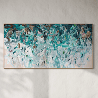 Image 1 of 🔴 'Ocean's spirit, unfolding' - 185x95cm, FRAMED
