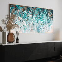 Image 4 of 🔴 'Ocean's spirit, unfolding' - 185x95cm, FRAMED